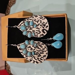 Set of Turquoise colored Earrings